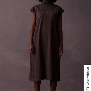 Essentials NWT Fear Of God Women's Plum Sleeveless Dress